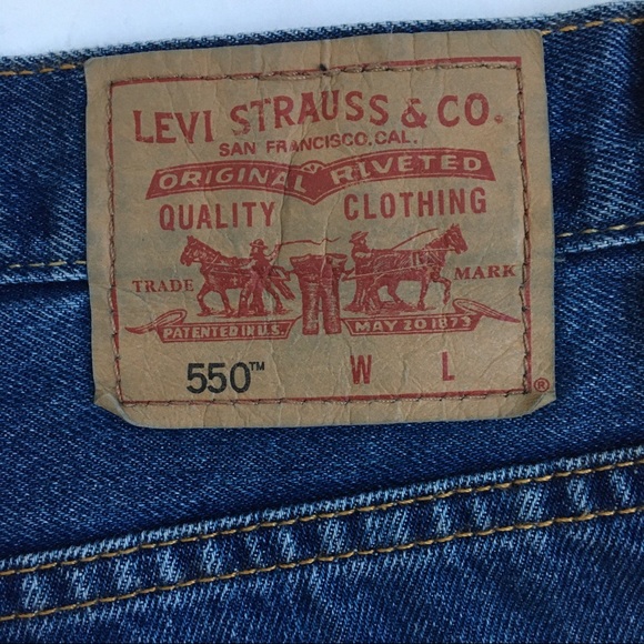 Levi’s 550 Relaxed Fit Medium Wash Blue Denim Jeans 46X30 - Picture 8 of 17